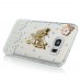 Samsung Galaxy Note 5 - Luxury Handmade Bling Bling 3D Rhinestone Crystal Pearl Protective Hard Clear Phone Cover Case - Butterfly and Lace